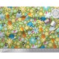 thumbnail image 2 of Soimoi Poly Georgette Fabric Floral,Bird & Animal Cartoon Print Fabric by The Yard 52 Inch Wide, 2 of 3