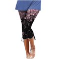 thumbnail image 1 of Womens Relaxed Fit Cargo Pants by Generic XL Solid Black Casual Capris, Drawstring, Cropped, Lightweight, 1 Count, 1 of 5