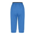 thumbnail image 5 of AherBiu Capri Pants for Women Stretch Low Rise Drawstring Yoga Sweatpants Comfy Summer Joggers Cropped Pants, 5 of 5