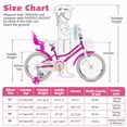 thumbnail image 3 of Costway Vélo pour Enfants de 18 Pouces avec Panier, Siège pour Poupée, Rubans Colorés, Roues Stabilisatrices, Rose, 3 of 10