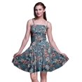 thumbnail image 1 of Bimba Robe Cocktail au-Dessus du Genou Smockée Florale pour Femmes Robe d'Été Fluide-TG, 1 of 5