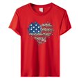 thumbnail image 3 of Birdeem T-Shirt pour Femmes d'Été Décontracté Ample Imprimé Fête de l'Indépendance à Col Rond à Manches Courtes, 3 of 3