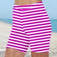 thumbnail image 2 of Plebaso Shorts pour Femmes 2025 Imprimé Rayé Shorts de Plage Taille Haute Mode Leggings Courts, 2 of 5