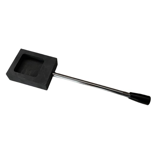 serony Moulages de Lingots Graphite Raffinage avec Poignée Versement pour Fusion Lingot Moulage Graphite Argent Alliage Raffinage Aluminium 500g