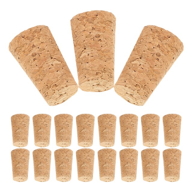30Pcs Cone Cork Stopper for Wine Bottles Sealing Reusable Beige Color