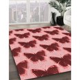 thumbnail image 3 of Ahgly Tapis Rond Lavable en Machine Intérieur Transitionnel Rose Pastel, 5 Pieds Rond, 3 of 7