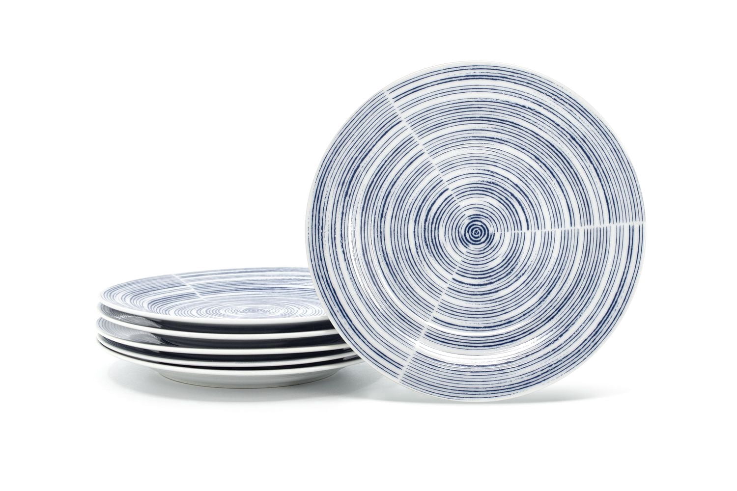 Assiette à salade en spirale Mainstays Ink, paquet de 6