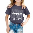thumbnail image 1 of TZEWGL Chemise Décontractée pour Enfant Mignonne Imprimée Graphique Col Rond Manches Courtes Vêtements pour Filles Garçons Taille 10-11T, 1 of 4
