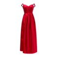 thumbnail image 2 of Kcodviy Robes de Bal Dames Longues Robes Formelles Perlées pour Femmes Élégantes Longues Robes Robe Veste Crisn Satin Spaghetti Fête Robes pour Femmes Robes Formelles Robe de Bal Robe de Mariage Robe de Soirée, 2 of 4