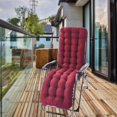 thumbnail image 1 of Coussin Confortable en Polyester pour Fauteuil Inclinable de Jardin, Chaise Épaissie, Tapis Épaissi, Extérieur Intérieur, Rouge Vin B, 1 of 8