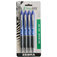thumbnail image 1 of Zebra Z-Grip Max Gel Retractable Pens, 0.7mm, Blue Ink, 4 Pack, 1 of 1