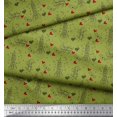 thumbnail image 3 of Soimoi Green Poly Georgette Fabric Rocket & You Are My Everything Text Decor Fabric Printed Yard 42 Inch Wide, 3 of 3