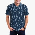 thumbnail image 1 of Lsque Question Marks Pattern Golf Shirts for Men Dry Fit Print Moisture Wicking Performance Short Sleeve Polo Shirt-XX-Large, 1 of 6