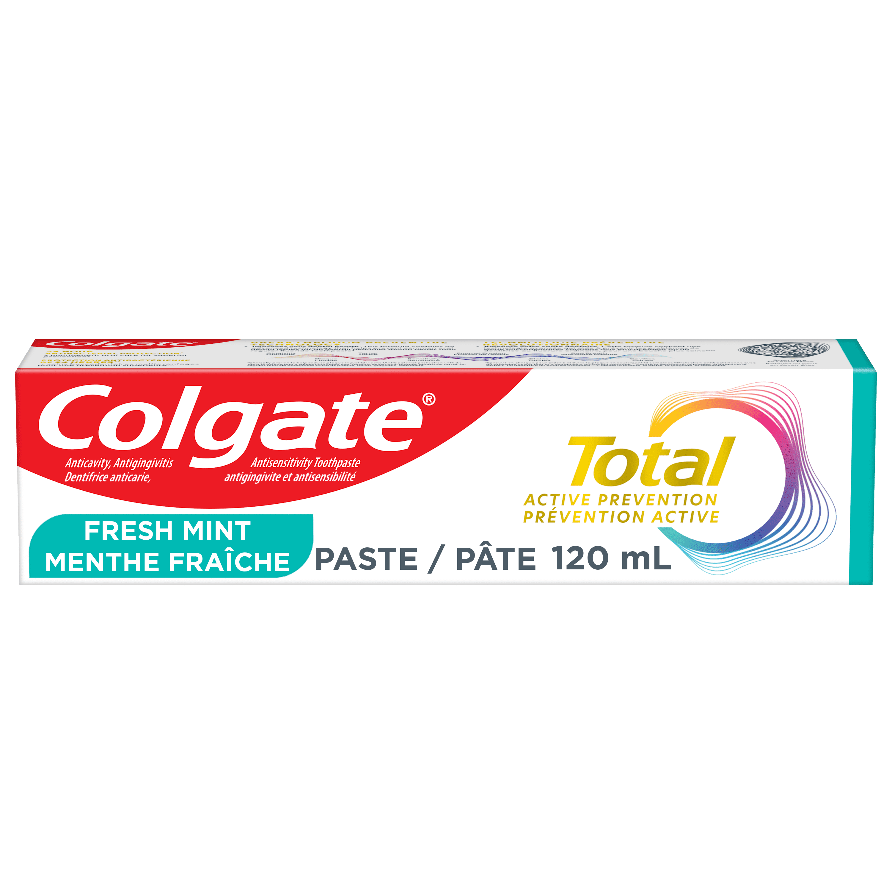 Colgate Total Prevention Active Dentifrice Menthe Fraîche, 120 ml