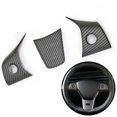 thumbnail image 2 of Garniture de Couvercle de Volant Élégante en Fibre de Carbone pour Tesla Model 3 Y, 2 of 7