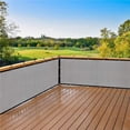 thumbnail image 3 of Balcony Shade Net Balcony Privacy Screen Cover Weather-Resistant Fence Windscreen for Outdoor Backyard Patio Light Grey, 3 of 9