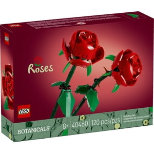 LEGO Roses - Bâtir un jouet pour les enfants, les filles & Garçons, âges 8+ - Artificielle, Faux Roses pour la décoration maison & Affichage - Cadeau d'anniversaire créatif pour plante & Amoureux des fleurs - 40460