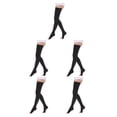 thumbnail image 1 of maskred Soft And Comfortable Tights High Stocking Stretchy Warm Fashionable Easy To Wear Nylon Compression Stockings Open Toe-black XL 5Set, 1 of 6