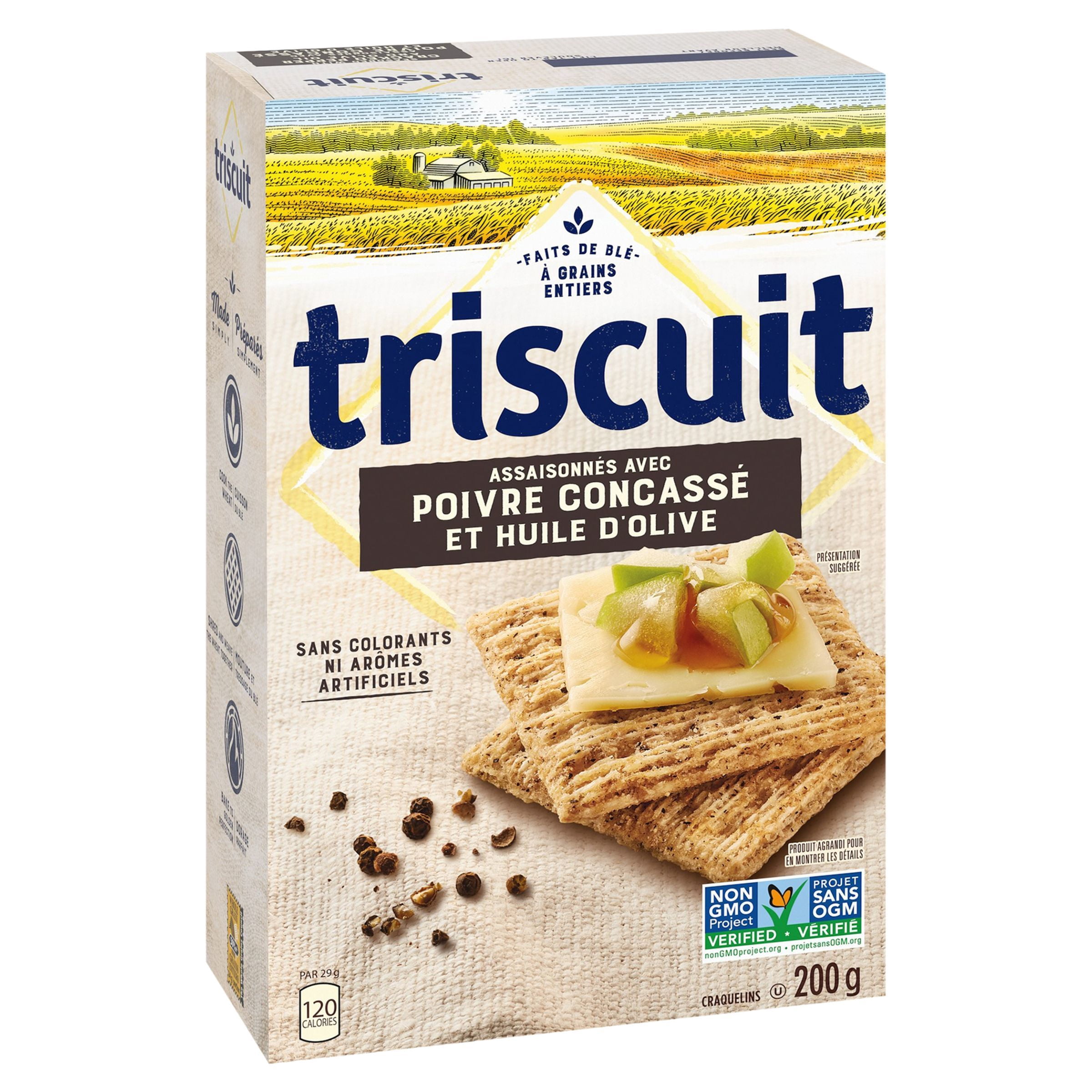 Triscuit Cracked Pepper & Olive Oil Snacking Crackers