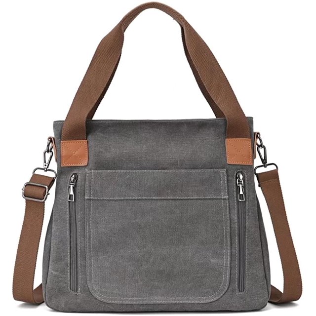 LinYooLi Sac à Bandoulière en Toile pour Femmes Sac Fourre-Tout à Poignée Supérieure Grande Capacité Sac à Main Décontracté