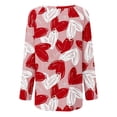 thumbnail image 4 of Cameland T-Shirts de la Saint-Valentin pour Femmes Grande Taille à Imprimé de Cœur Hauts de la Saint-Valentin Manches Longues Col Rond Tuniques Blouses, 4 of 4