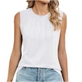 thumbnail image 1 of AherBiu Débardeur pour Femmes Ample Décontracté Sans Manches Col Rond Camisole Couleur Unie Tunique Confortable, 1 of 6