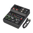 thumbnail image 2 of Bunblic 2 Channel Audio Mixer Audio Interface 48V Power Lightweight Mixing Professional for Karaoke Home Singing Black, 2 of 8