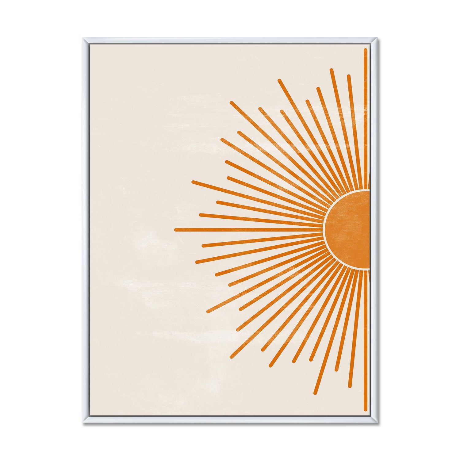 Designart Imprimé soleil orange I ART MURAL À CADRE FLOTTÉ