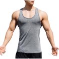 thumbnail image 1 of Men's Gym Workout Tank Tops - Soft Lightweight Sleeveless Y-Back Muscle Shirts for Beach & Athletic Wear, 1 of 4