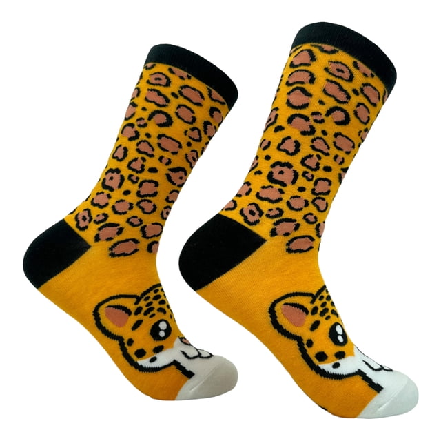 Chaussettes Guépard pour Femmes Drôles Mignonnes à Imprimé Léopard