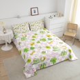thumbnail image 4 of Erosebridal Ensembles de Literie pour la Saint-Patrick avec Couette, Insert de Couette Trèfle Vert, Décor de Fleurs Kawaii, Réversible 2 Pcs, 4 of 8