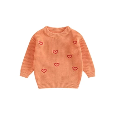 FAROOT Chandail pour Bébé Fille Décontracté à Manches Longues Motif Floral Chandail en Tricot Haut Ample Automne Hiver Vêtements