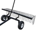 thumbnail image 2 of Yard Tuff 60" ATV Tow Behind Steel Lawn Landscape Rake w/ Wheels & Handle, 2 of 7