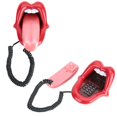 thumbnail image 1 of ANGGREK Telephone, Desk Phone Convenient With Large Tongue Shape For Desk For Home For Office For Decoration, 1 of 8