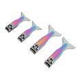 thumbnail image 2 of 4pcs Fishtail Nail Clipper Set Stainless Steel Electroplated Accurate Cutting Long Handle Portable Nail Cutter, 2 of 14