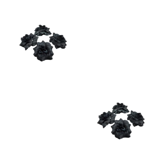 Baohd 50pack/lot Multi-color Fabric For Wide Application In Weddings And Parties Hats Fiber Realistic Appearance Soft Texture Black 4.5cm 2Set