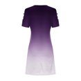 thumbnail image 4 of Birdeem Women Casual Slimming Draw Back Printed Short Sleeves Cold Shoulder Dress, 4 of 5
