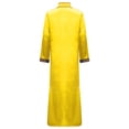 thumbnail image 4 of Moggemol Garçons Tunique Maxi à Manches Longues Dubai Traditionnel Satin Soyeux Faux Fendu Robe Or 6, 4 of 7