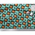 thumbnail image 3 of Soimoi Poly Georgette Fabric Pumpkin,Cat & Bat Halloween Print Fabric by Yard 42 Inch Wide, 3 of 3