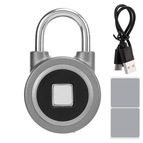 Serrure Électronique, 20 Ensembles Empreintes Digitales USB Recharge à Distance Autorisation Déverrouillage Empreinte Digitale pour Coffres-Forts pour Bagages Gris, Bleu