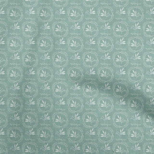 oneOone Georgette Viscose Mint Green Fabric Block Sewing Material Print Fabric By The Yard 42 Inch Wide-GJ