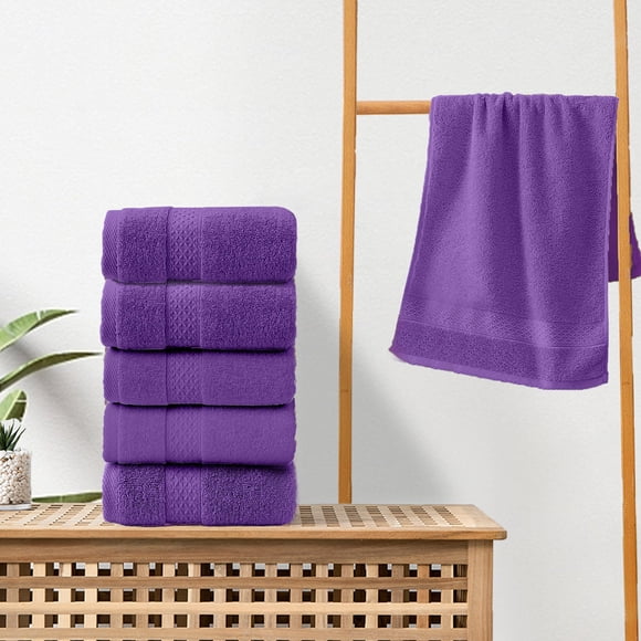 Cagogo Summer Savings Clearance Under $5 5 Pieces Premium Hand Towels for Bathroom Face Towels Set of 5 Cotton Quick Dry Soft for Bathroom, Spa, Travel