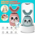 thumbnail image 4 of 3 Speed Children Electric Toothbrush U Shape For 2-15 Years old Kids Automatic Cartoon Waterproof Pink Toothbrush For 8-15 Years old, 4 of 7