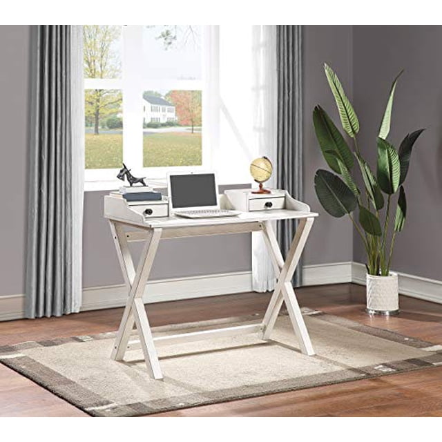 OSP Home Furnishings Barton Writing Desk, White Wash
