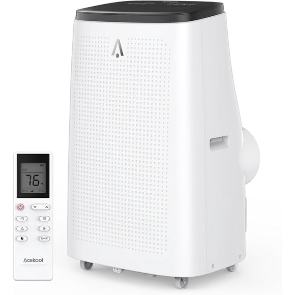 IdealHouse 14000 BTU Portable Air Conditioner for 750 Sq. Ft Rooms, Triple Functional Modes AC Unit with Cooling Dehumidifier Fan, Auto Swing 24H Timer Remote Window Kit, Gray for Bedroom Apartment