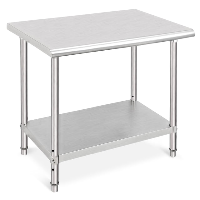 BeesClover Stainless Steel Prep Work Table, Commercial Workstations, NSF Commercial Heavy Duty Worktablefor Kitchen Restaurant,Home,Hotel,Outdoor