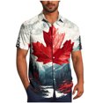 thumbnail image 1 of Pisexur Shirts for Man T Hommes Mode Décontractée Col Rabattu Imprimé Manches Courtes Chemise Boutonnée Blouse Marine,5TG Chemises de Golf Hommes & Chemises Hommes, 1 of 7