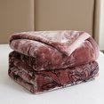 thumbnail image 2 of JML Thick Warm Winter Fleece Blanket For King Bed 2 Ply Reversible Soft Raschel Blanket,87"x94",10.5lb, Bean Paste Color, 2 of 8