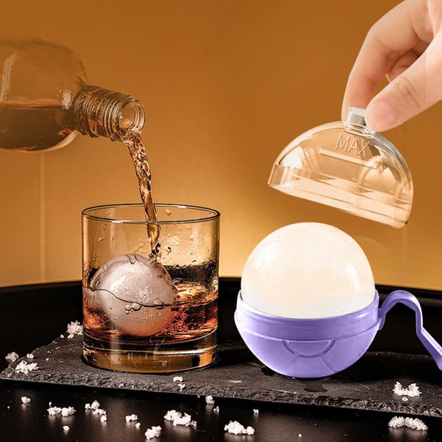 Pour Sphère – Machine à Glaçons Ronde de 25 Pouces avec Propriétés de Fonte Lente pour une Expérience de Boisson Élevée