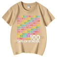 thumbnail image 4 of PMVFHDE T-Shirts Fille T-Shirt Décontracté Imprimé à Col Rond à Manches Courtes T-Shirt Chemise Décontractée Kaki, 8-9 Ans, 4 of 6